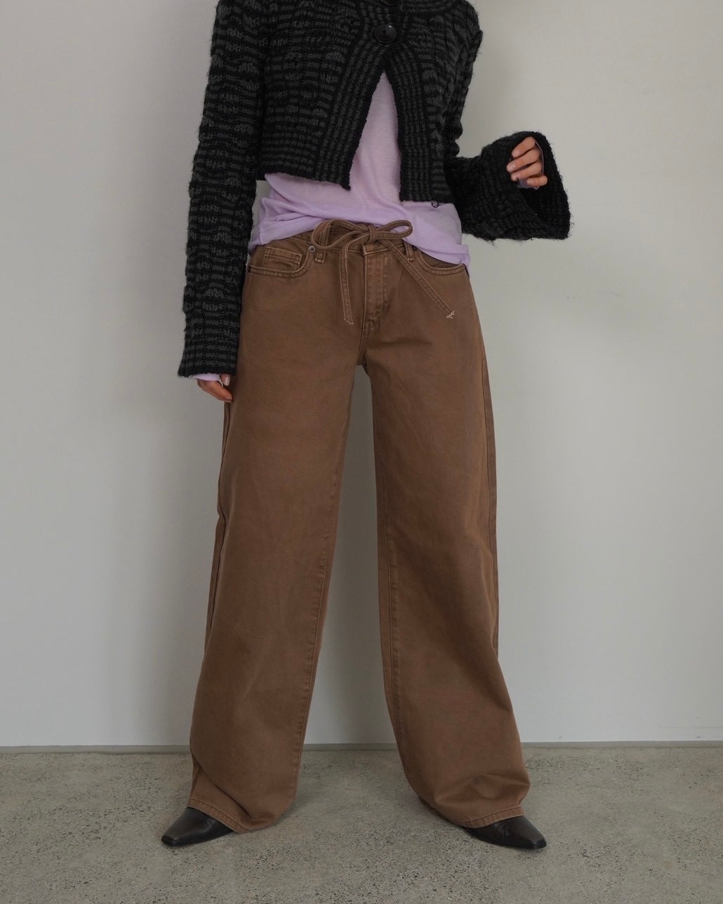 low rise denim pants