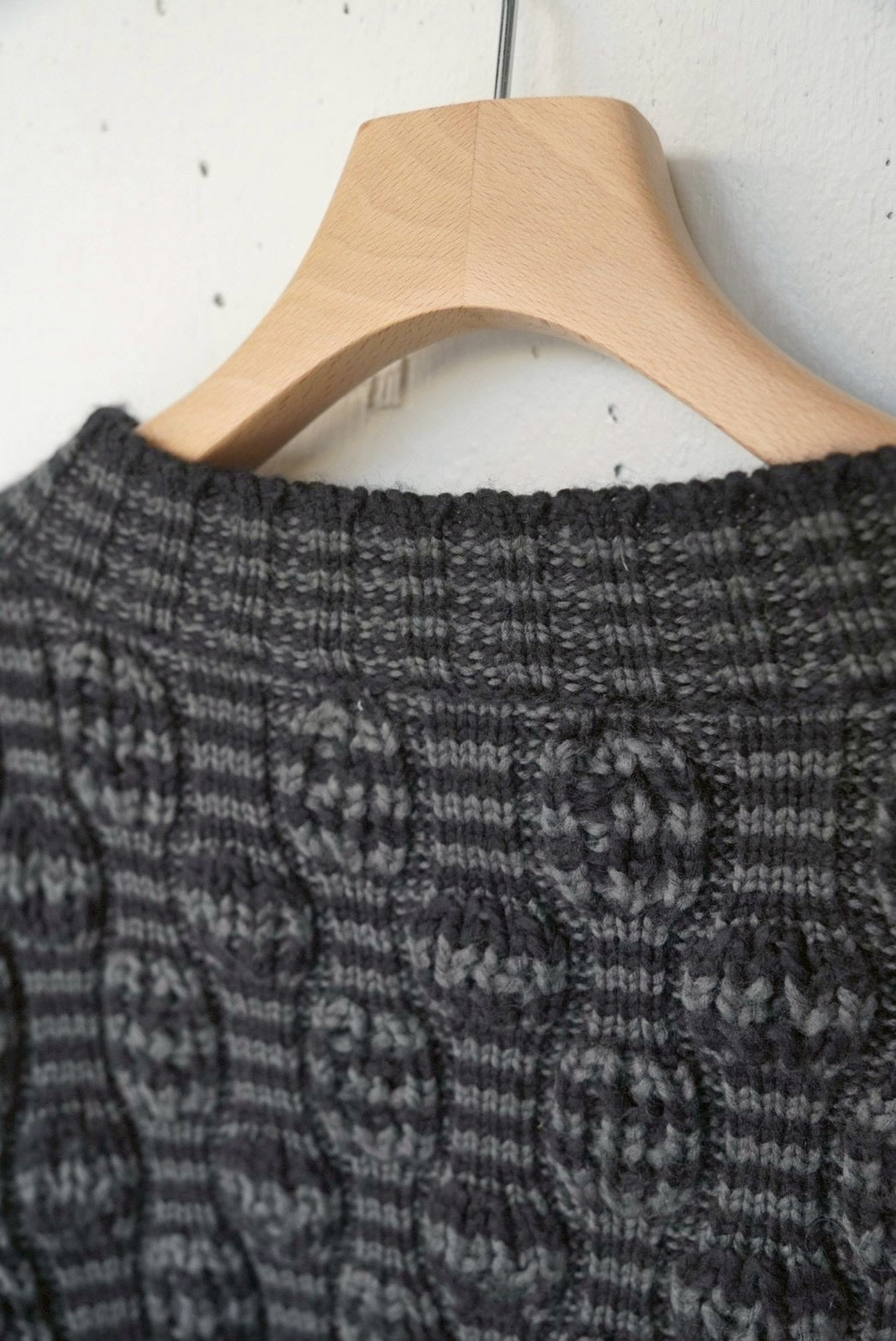 cropped length knit cardigan
