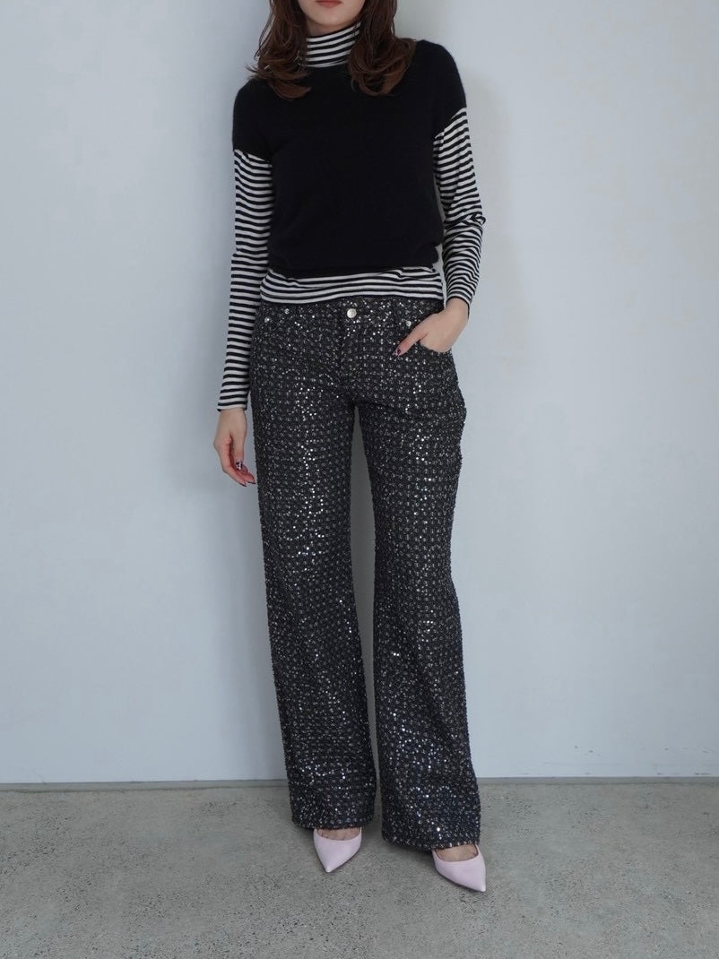 cashmere half sleeve knit tops