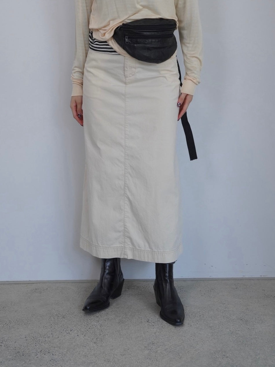 ivory nylon skirt
