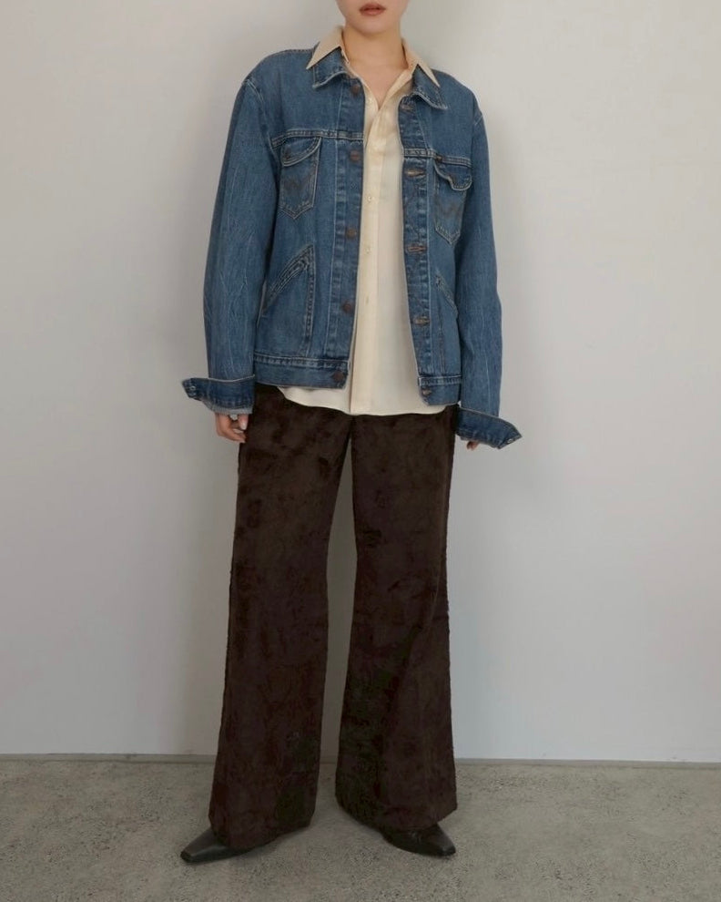 brown fake fur pants