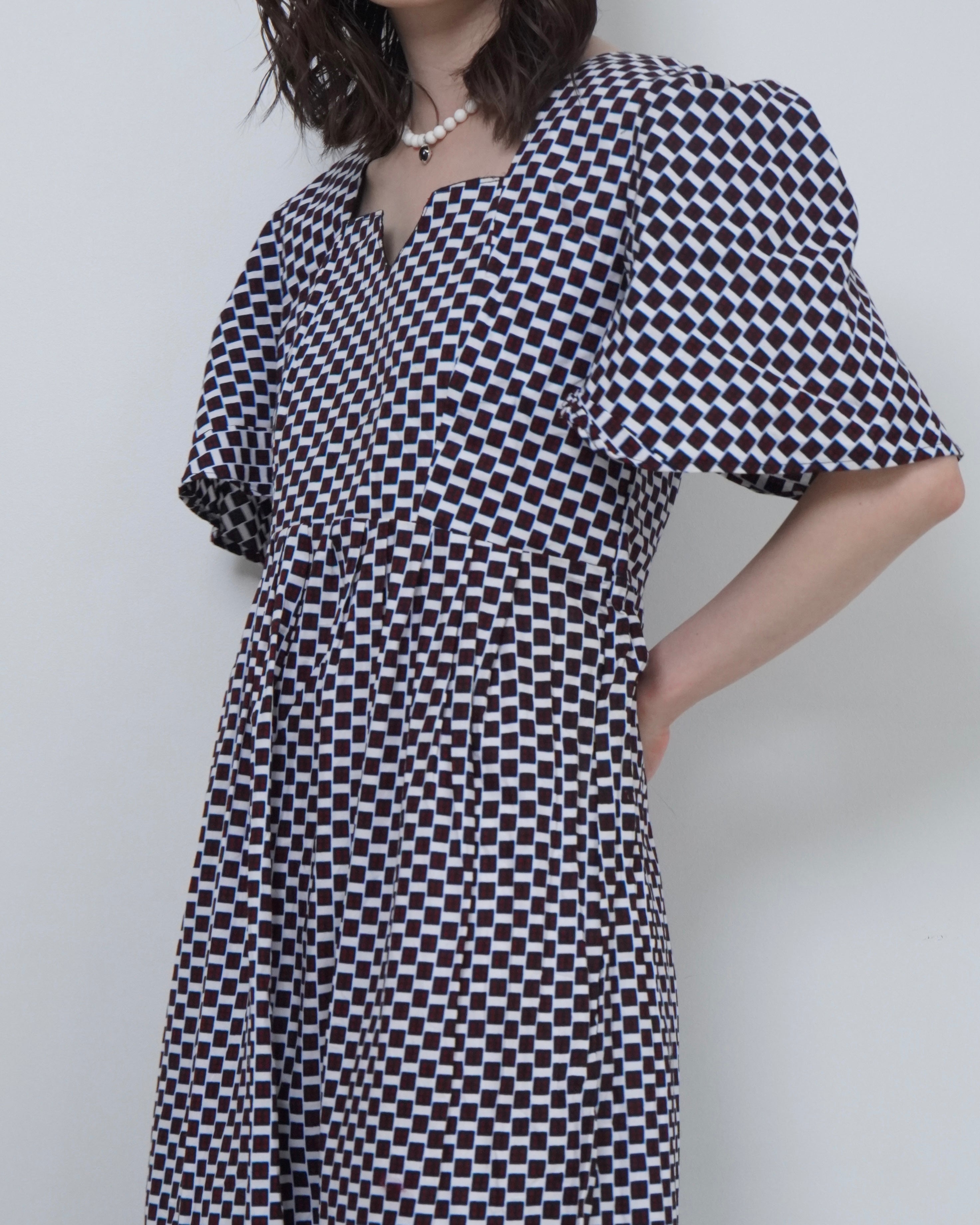 dice pattern batik one piece
