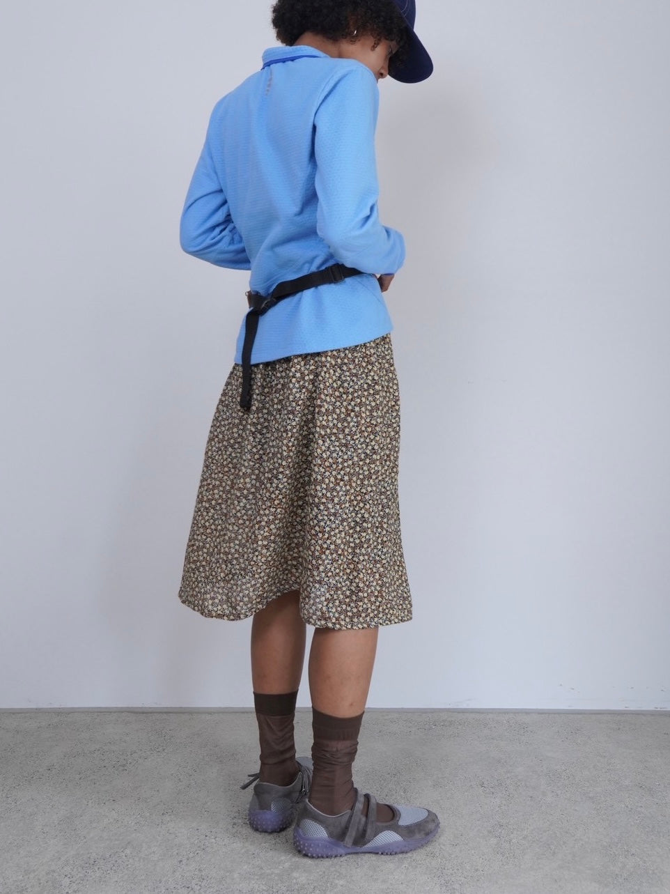 flower print sheer skirt