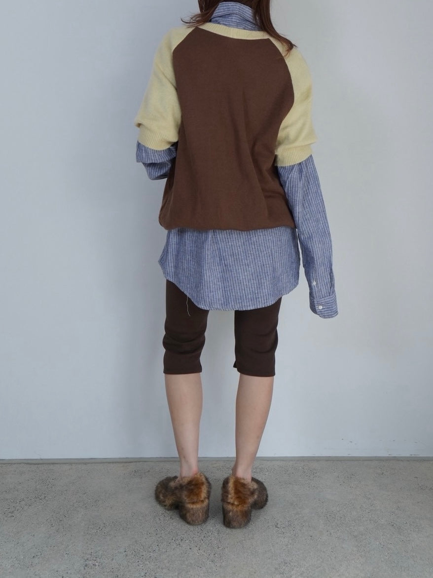 raglan design knit tops