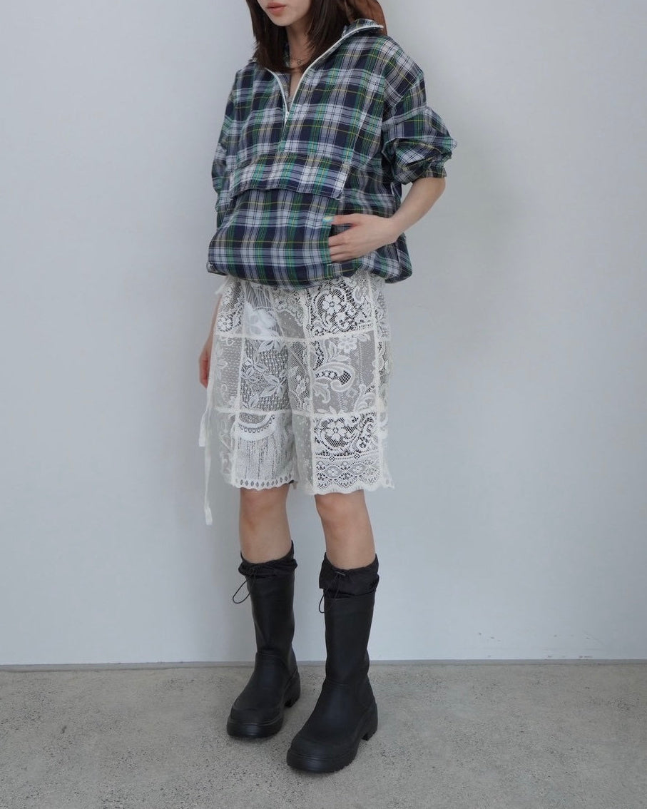 check pattern anorak parker