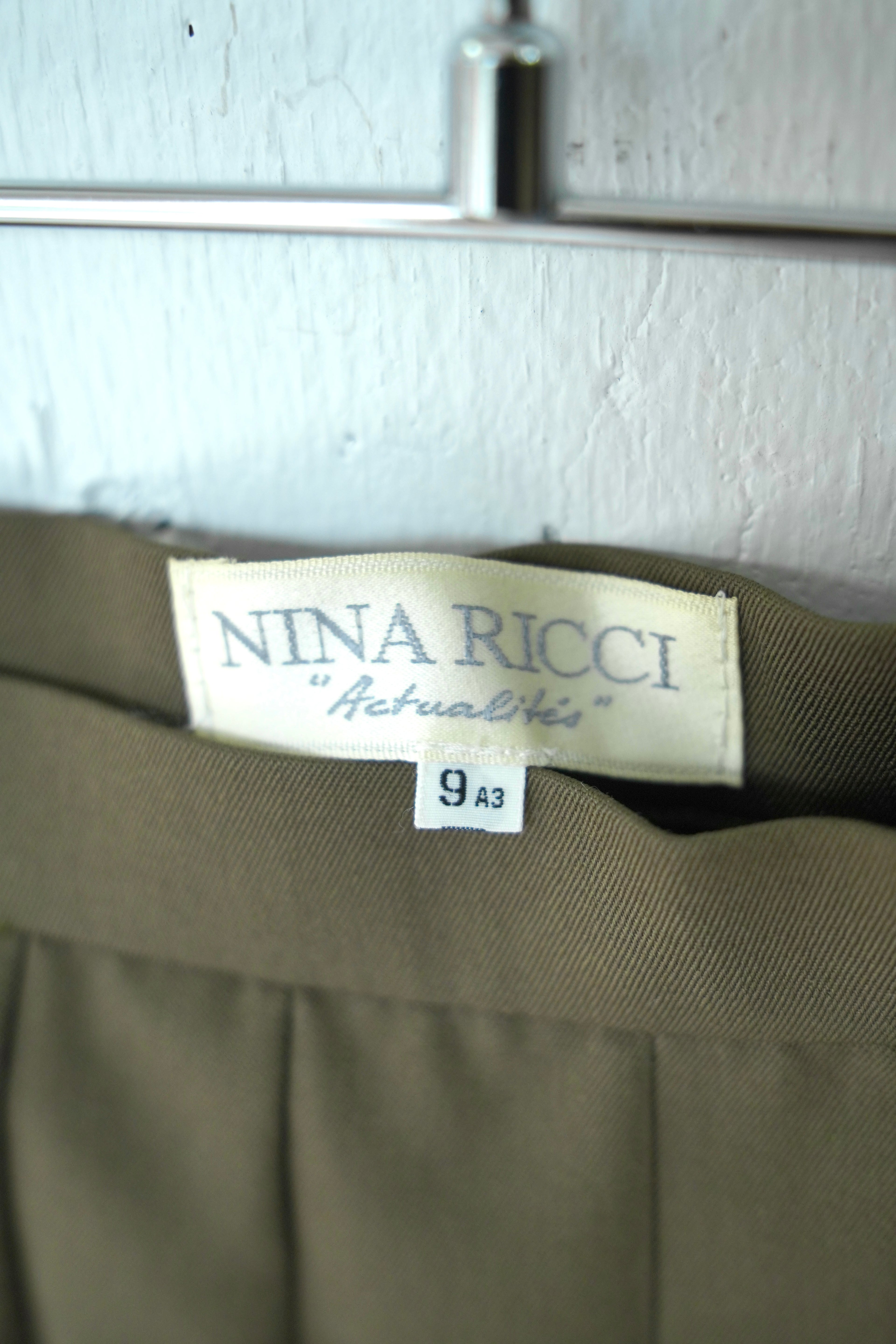 "NINA RICCI" pleated middle skirt