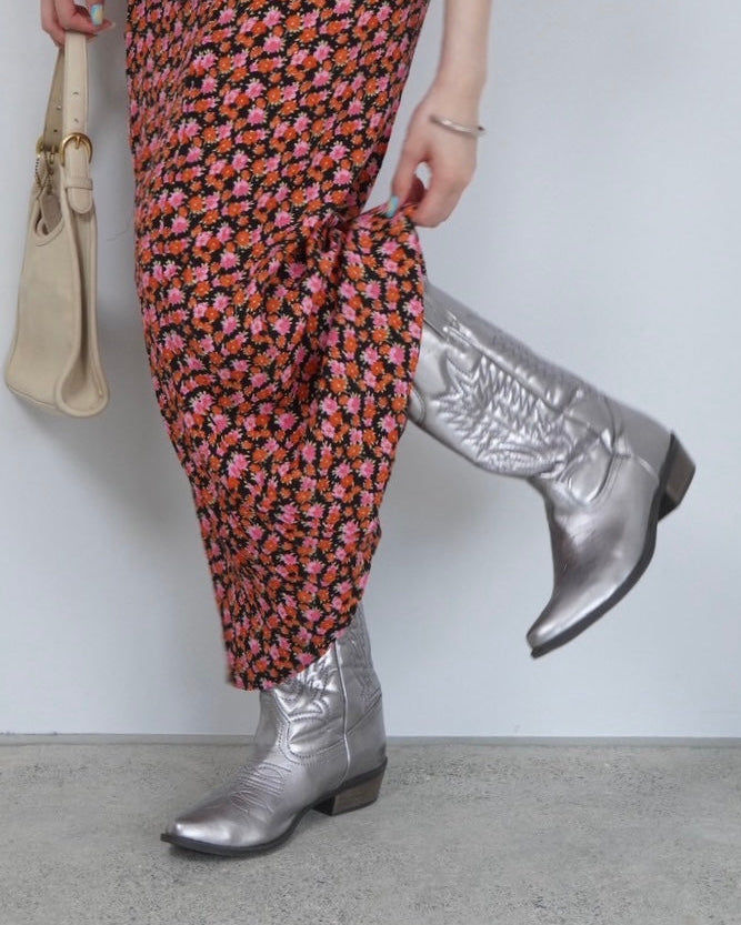 vintage silver western boots