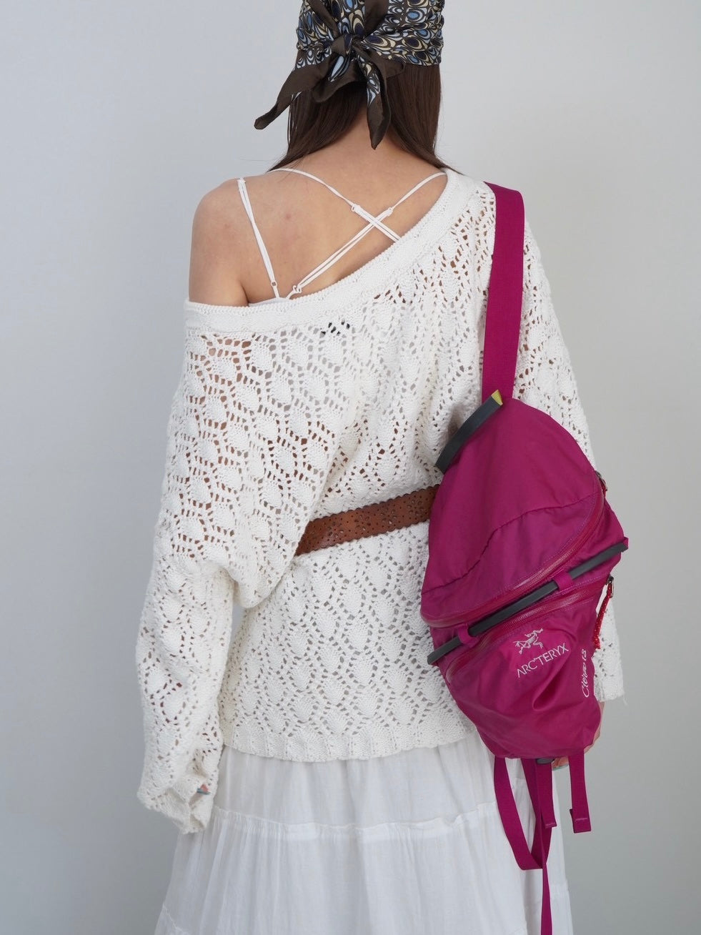 loose mesh knit tops