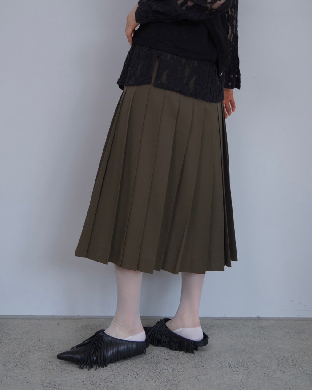 "NINA RICCI" pleated middle skirt