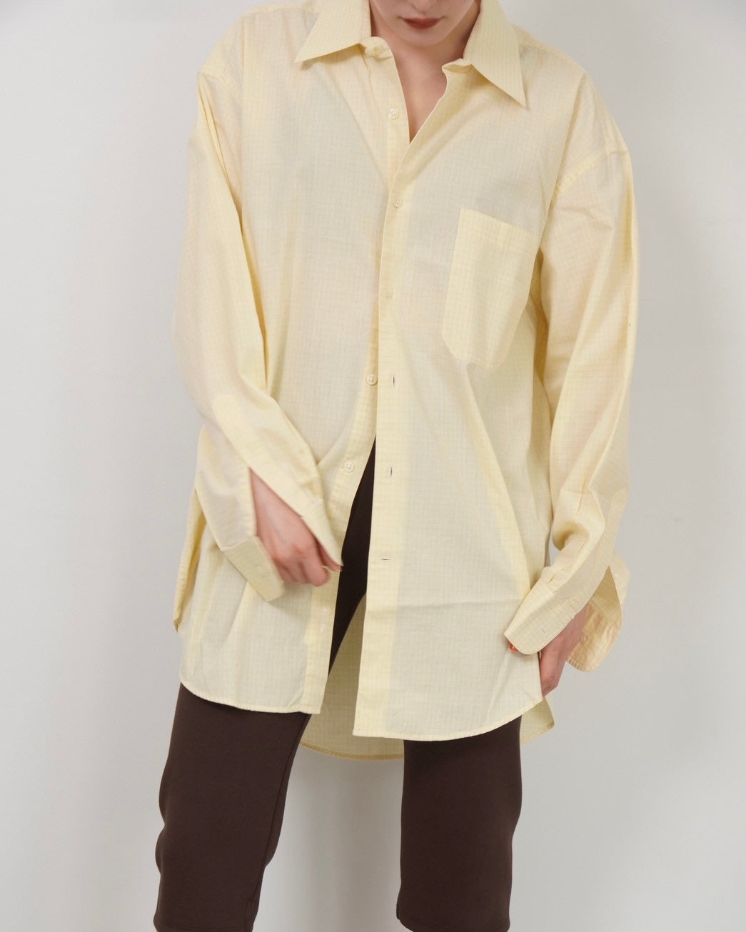 “GIVENCHY MONSIEUR” check pattern shirts