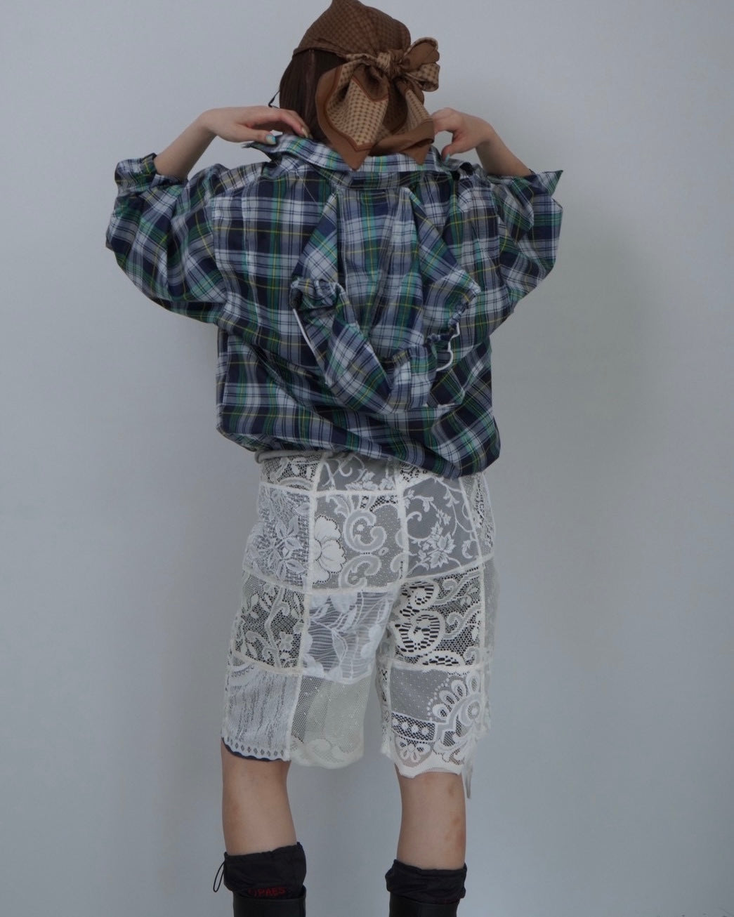 check pattern anorak parker