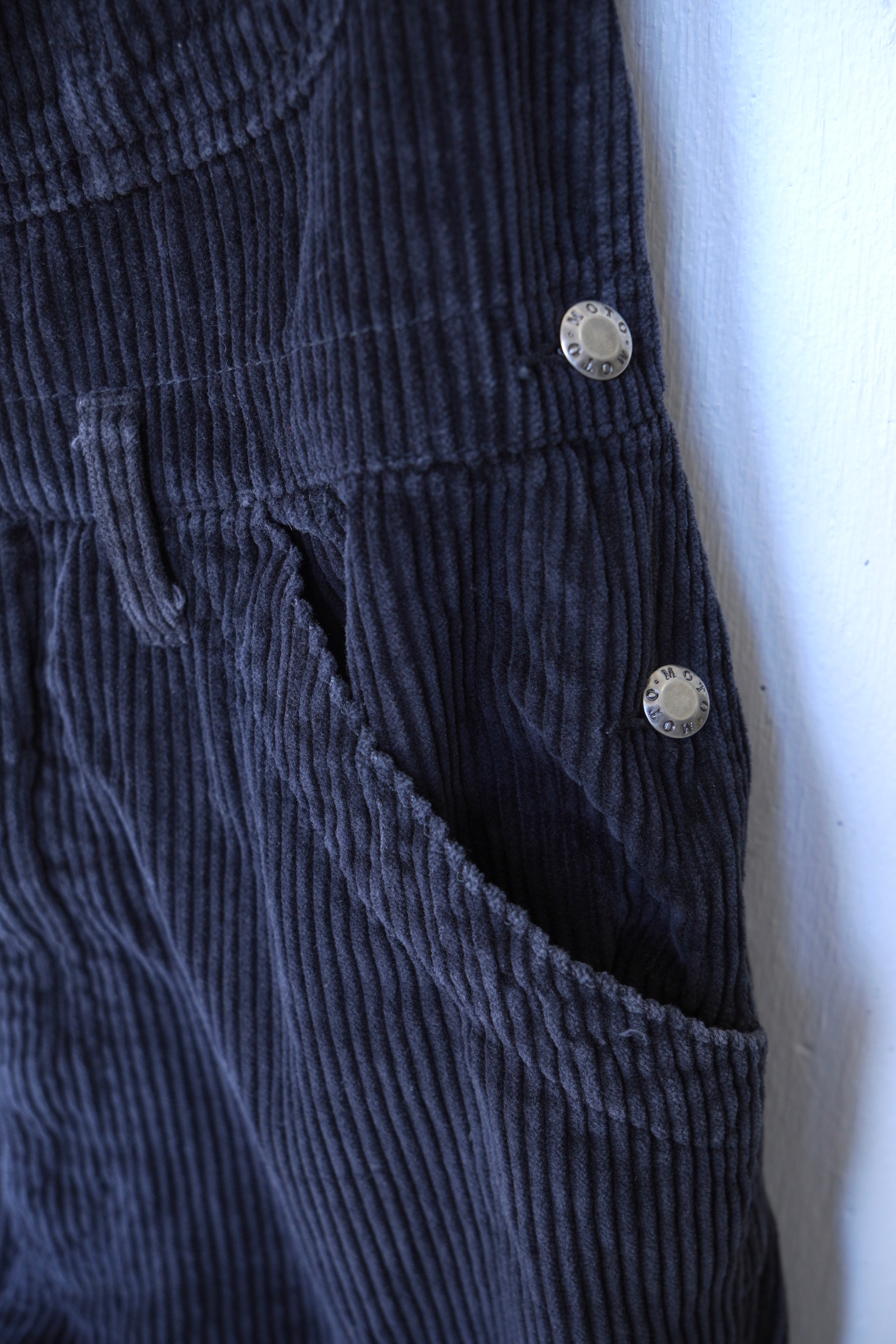 corduroy black overalls