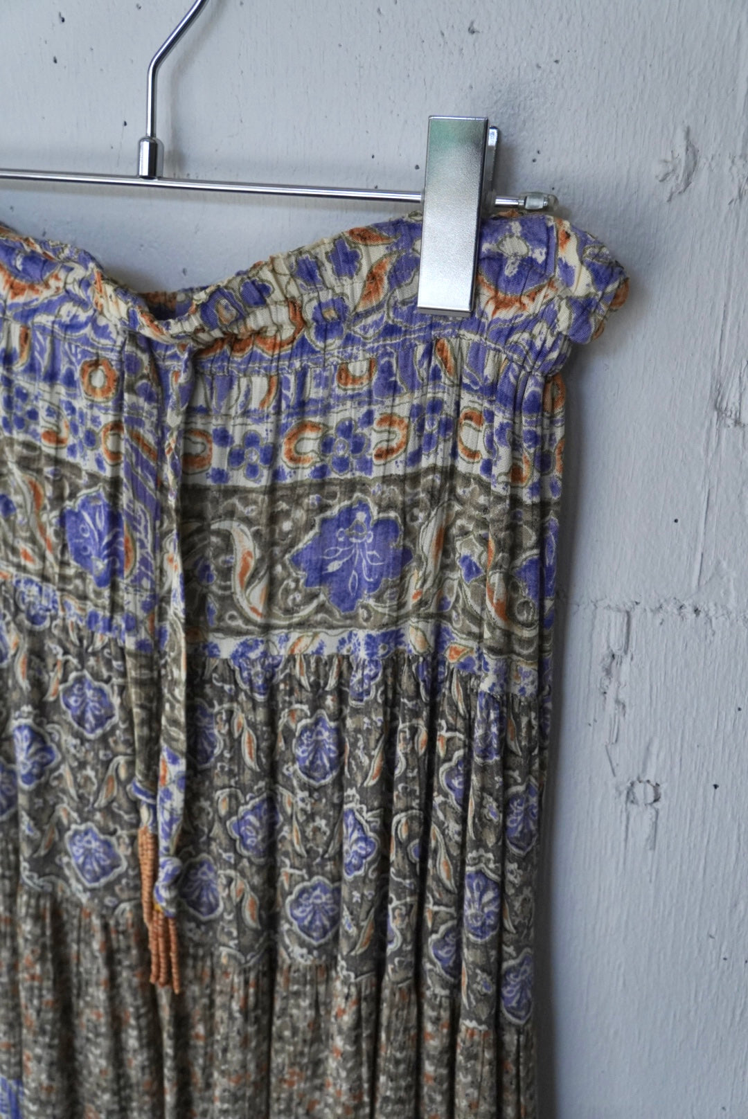 paisley tiered skirt