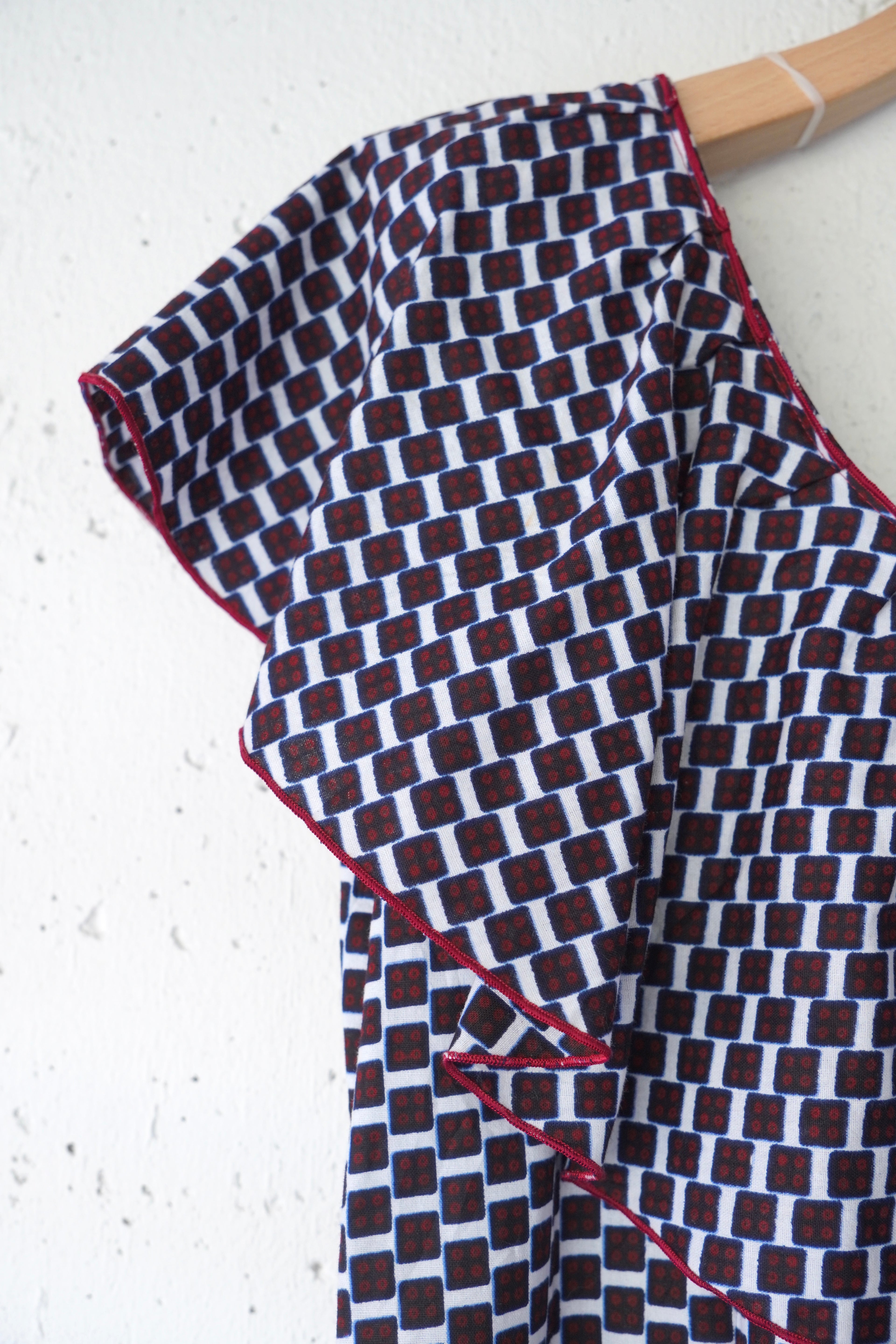 batik frill one piece