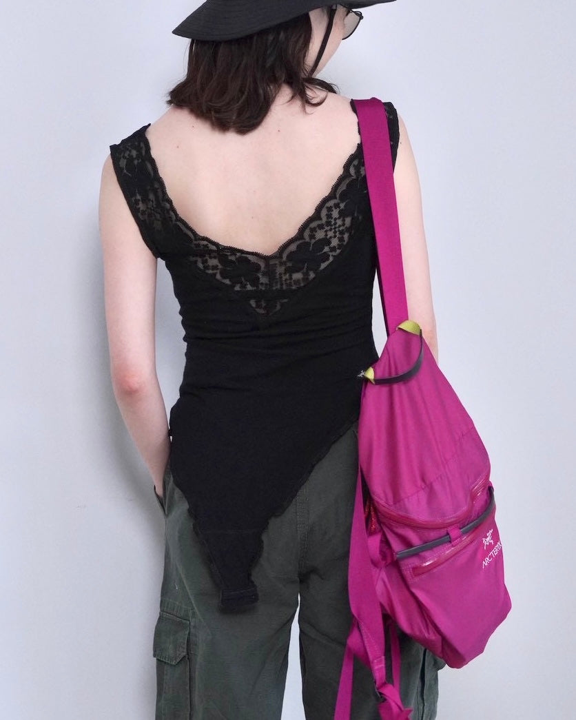 black lace body suit