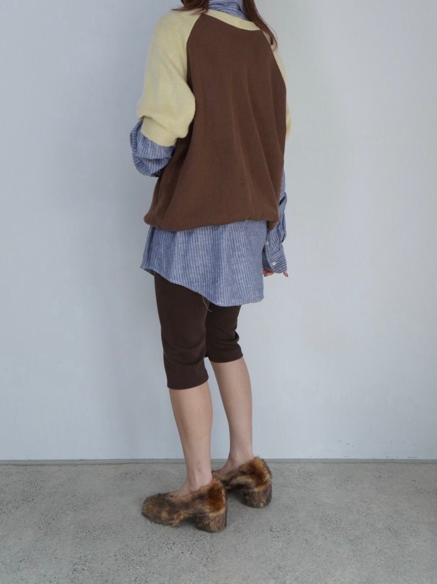 raglan design knit tops