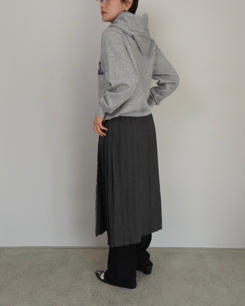 pleats wrap skirt