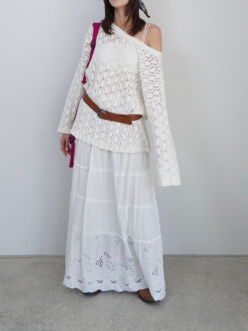 cotton tired skirt