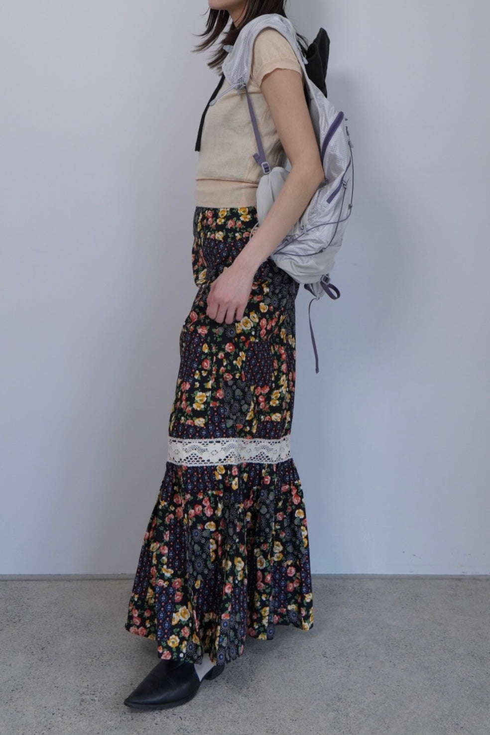flower patchwork skirt