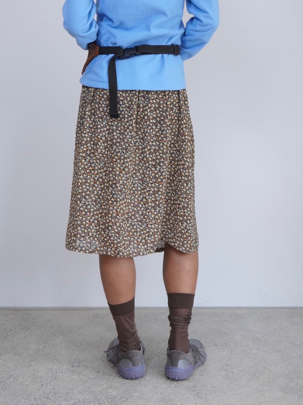 flower print sheer skirt