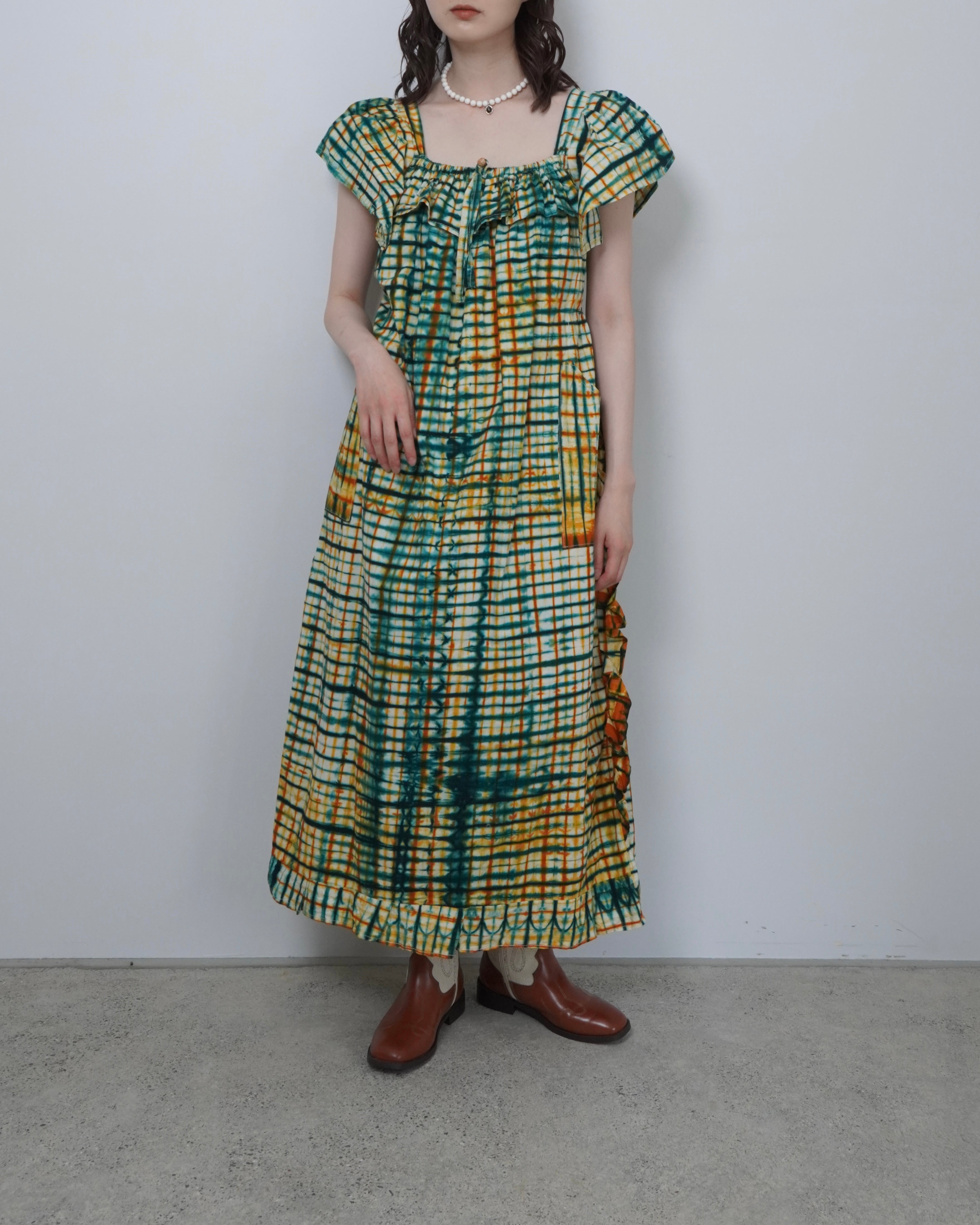 frill batik one piece