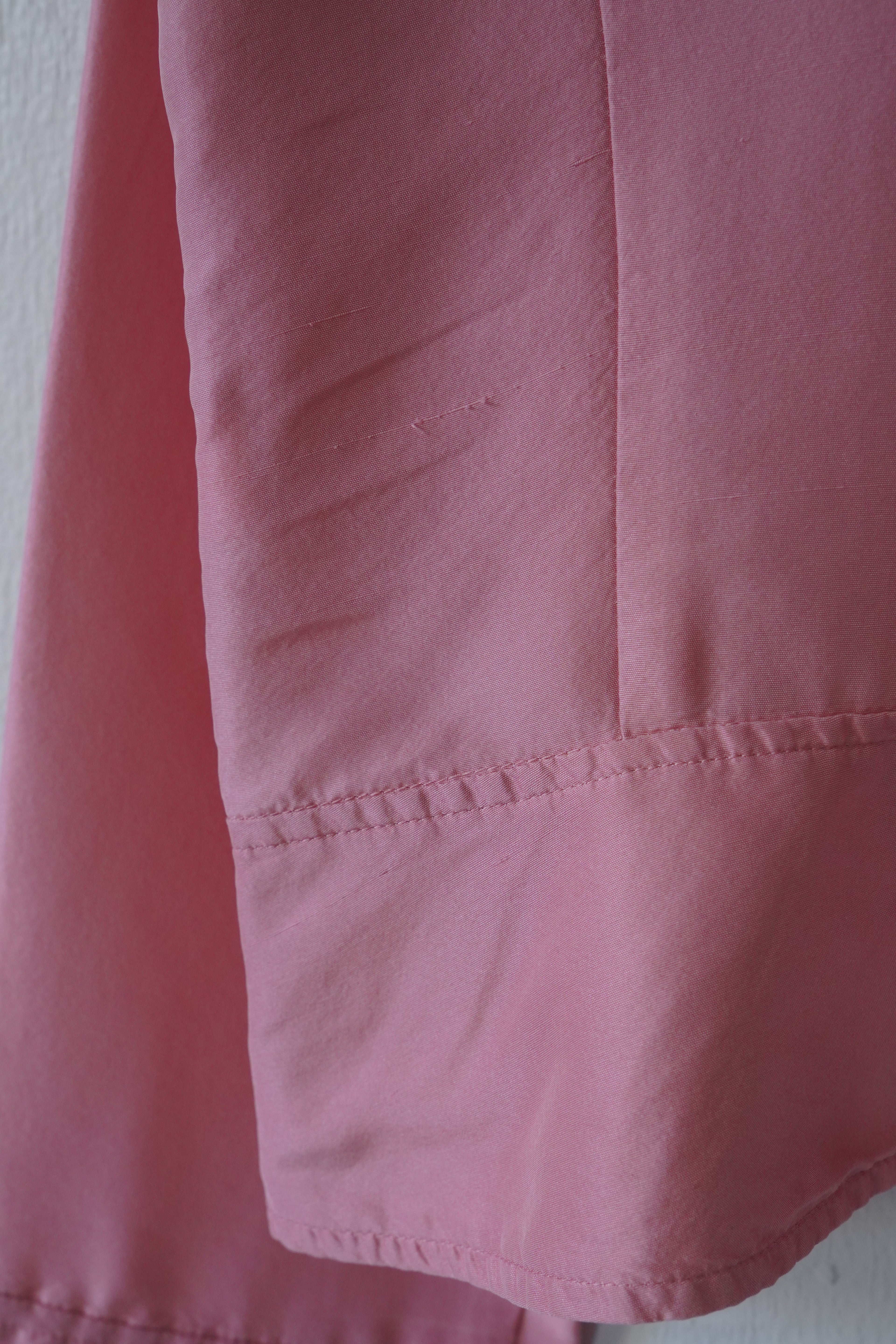 pink silk shirt