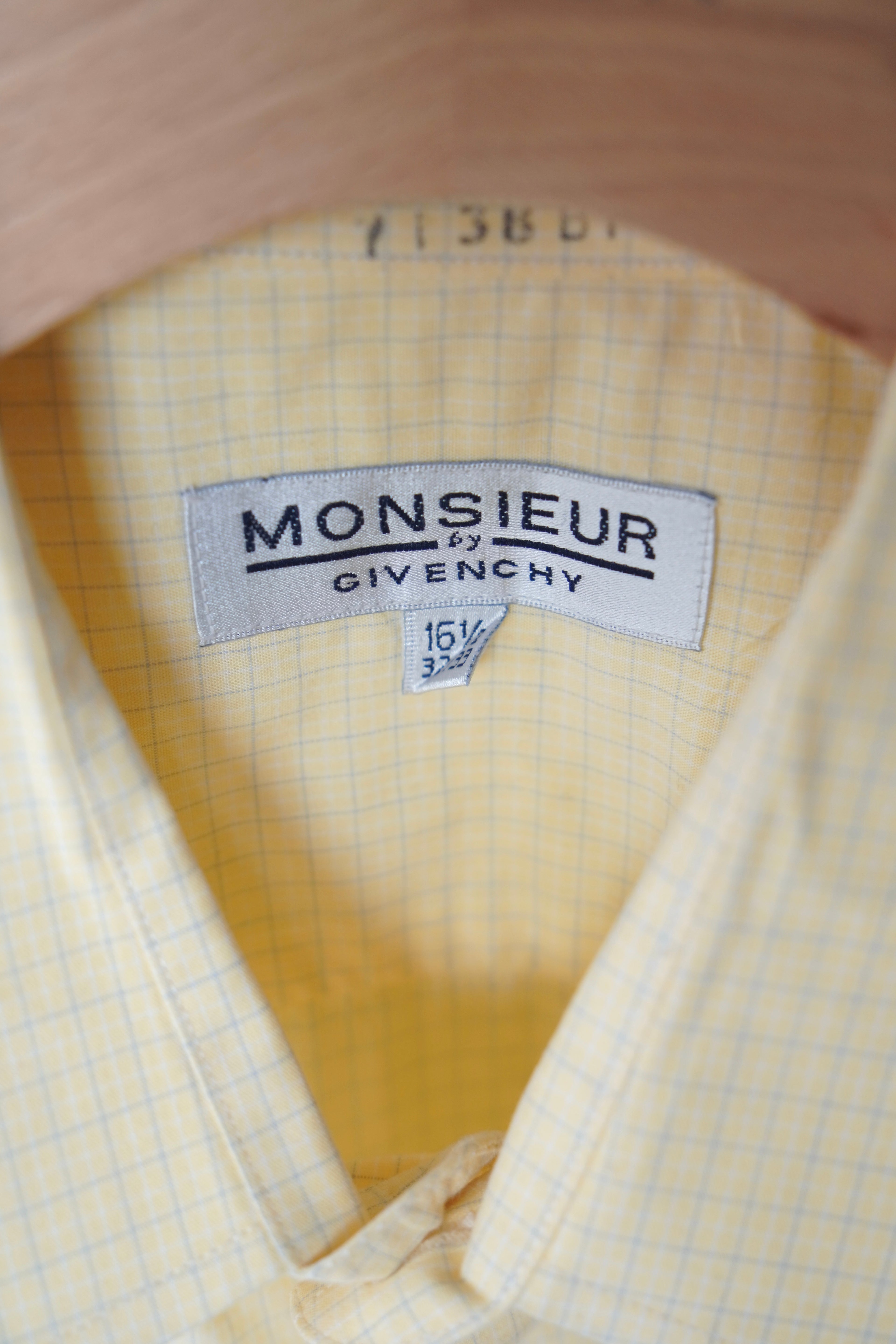 “GIVENCHY MONSIEUR” check pattern shirts