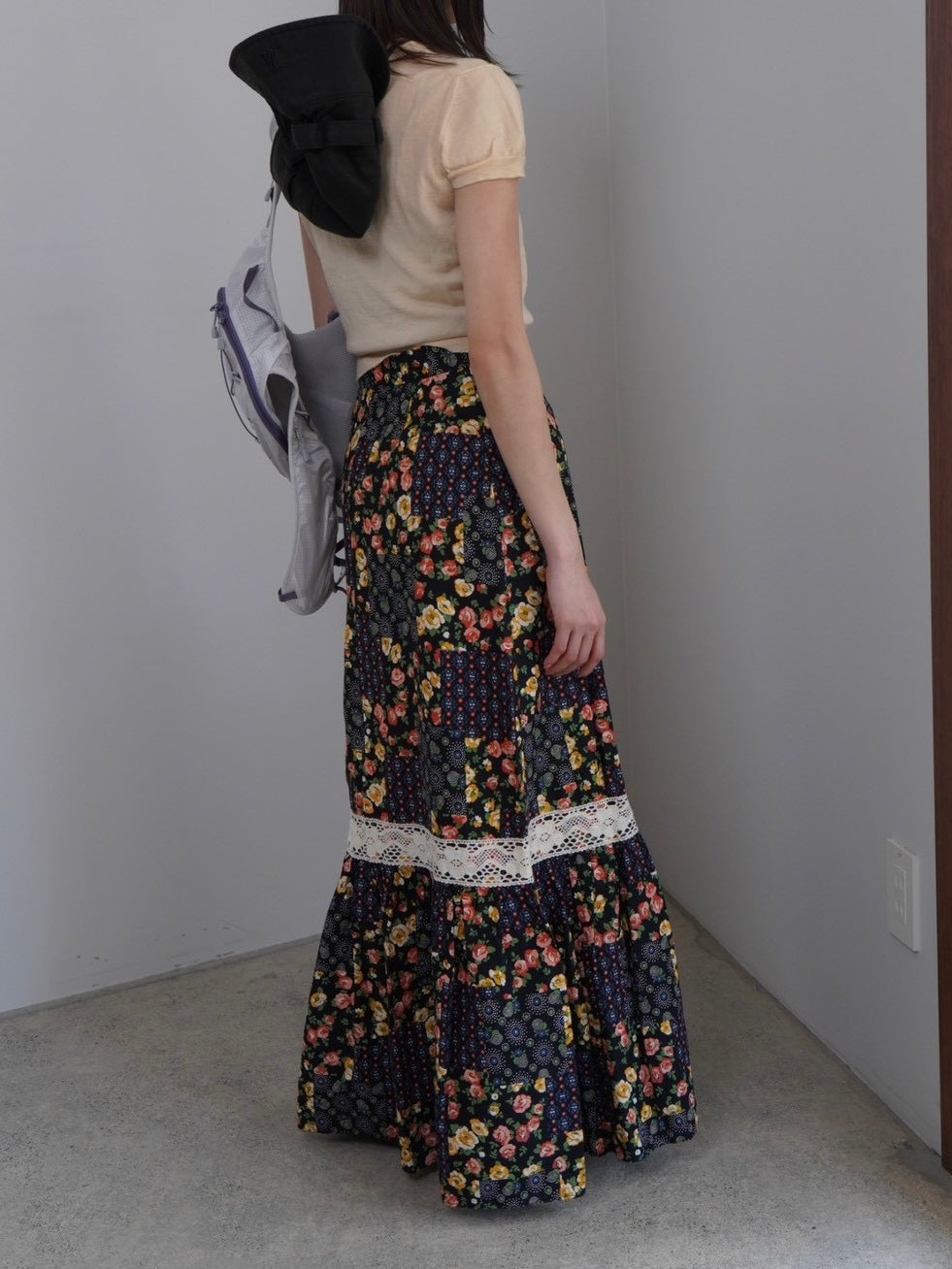 flower patchwork skirt
