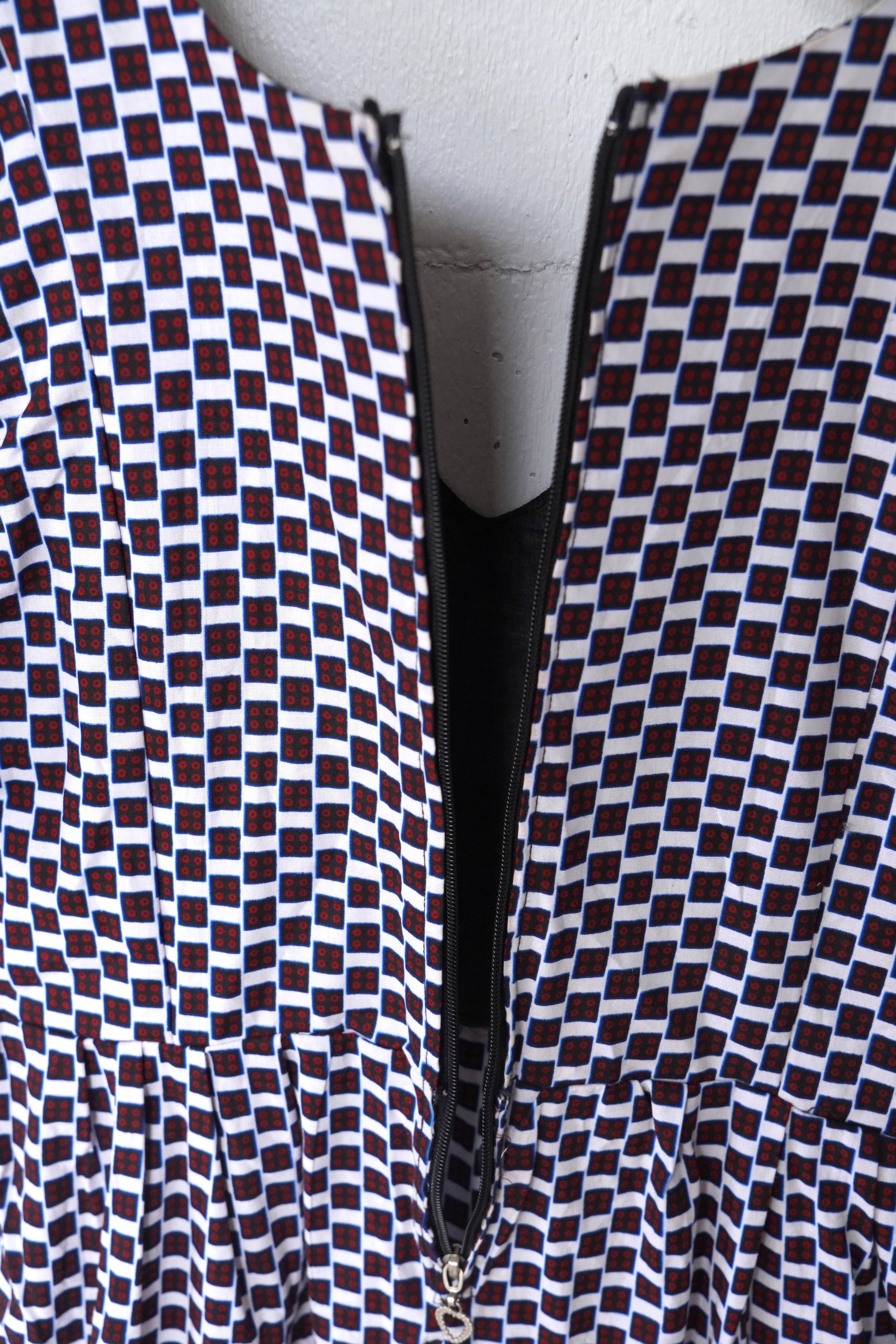 dice pattern batik one piece