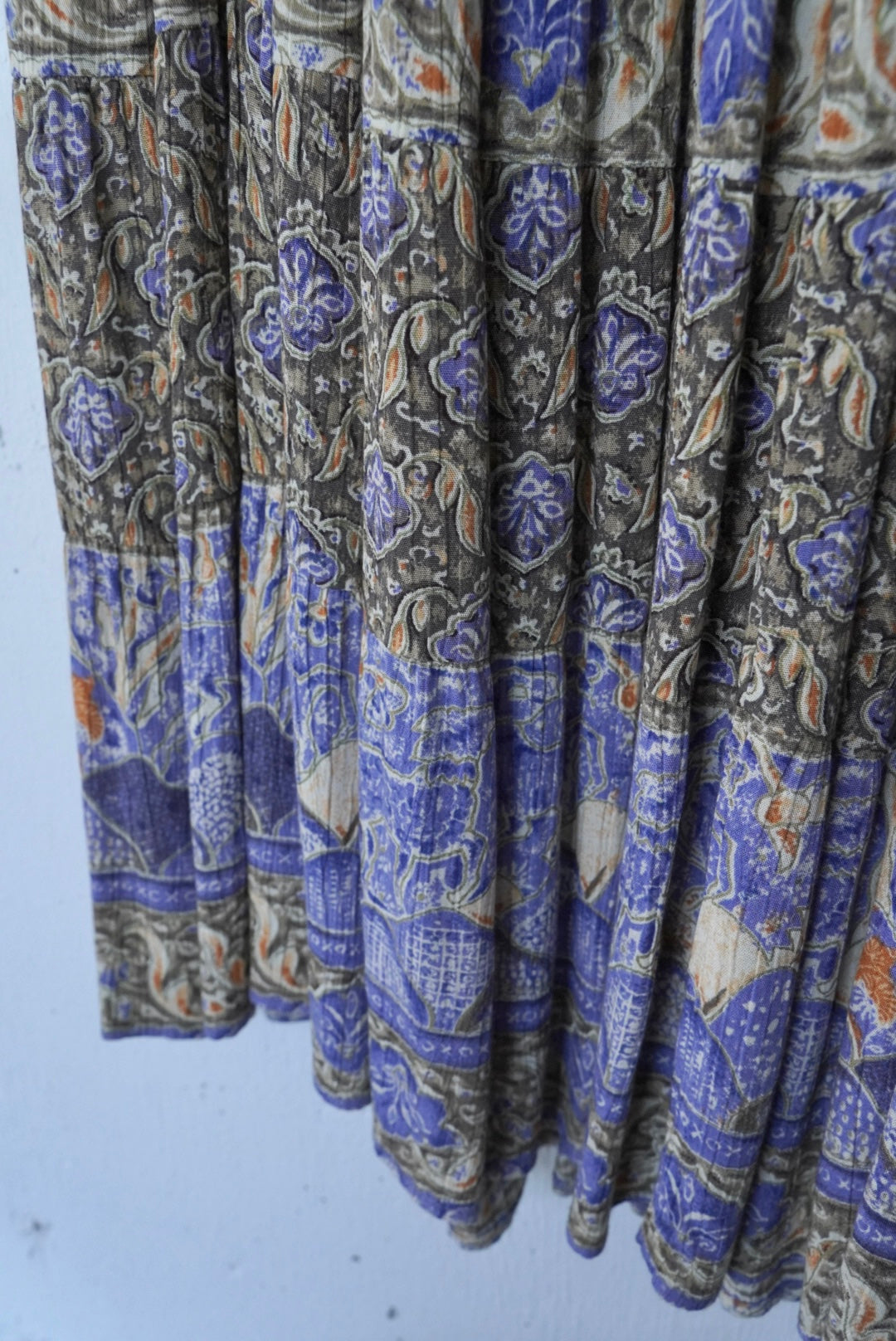 paisley tiered skirt