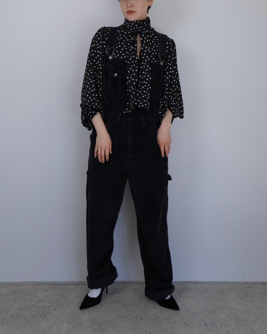 corduroy black overalls
