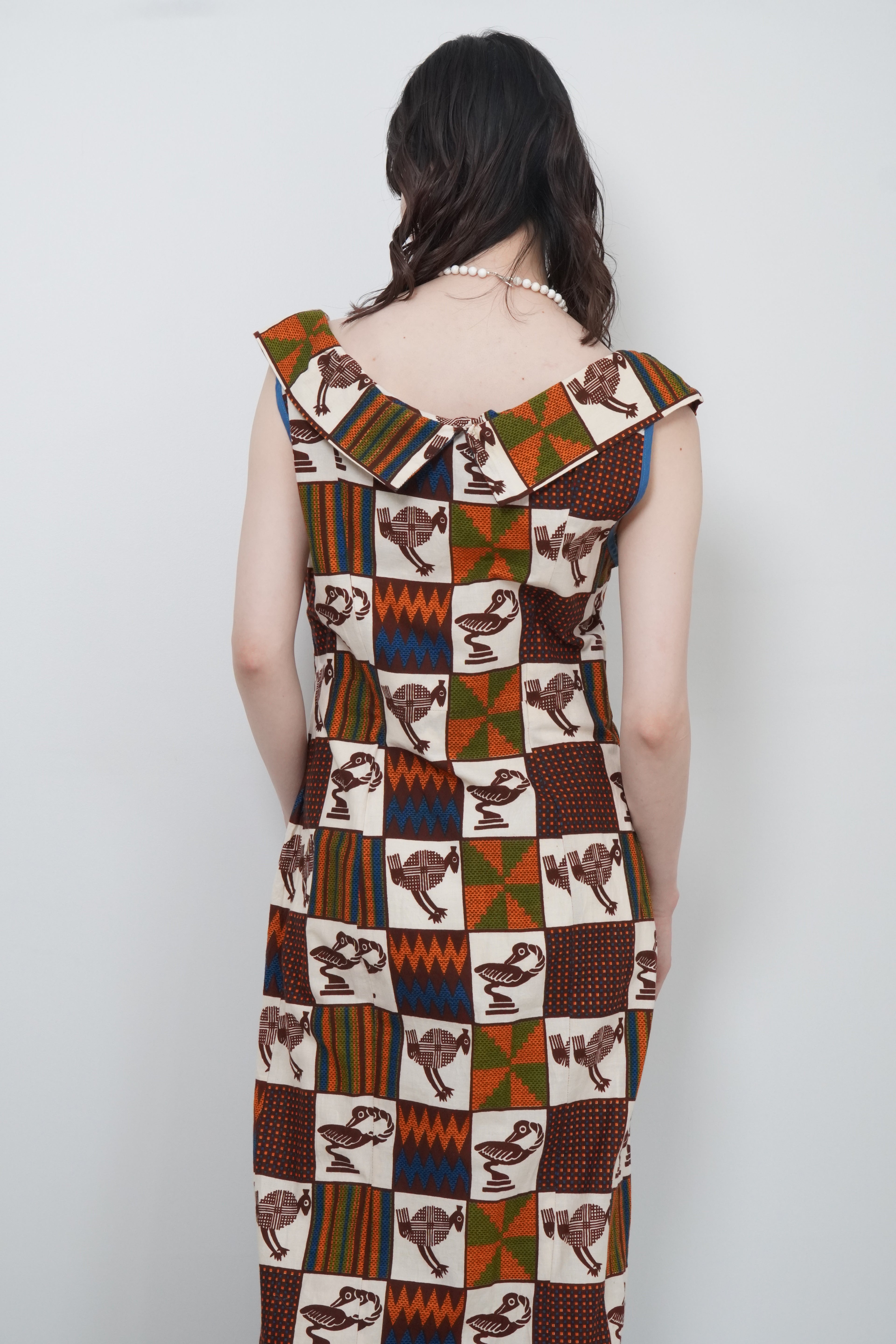 bird pattern batik one piece
