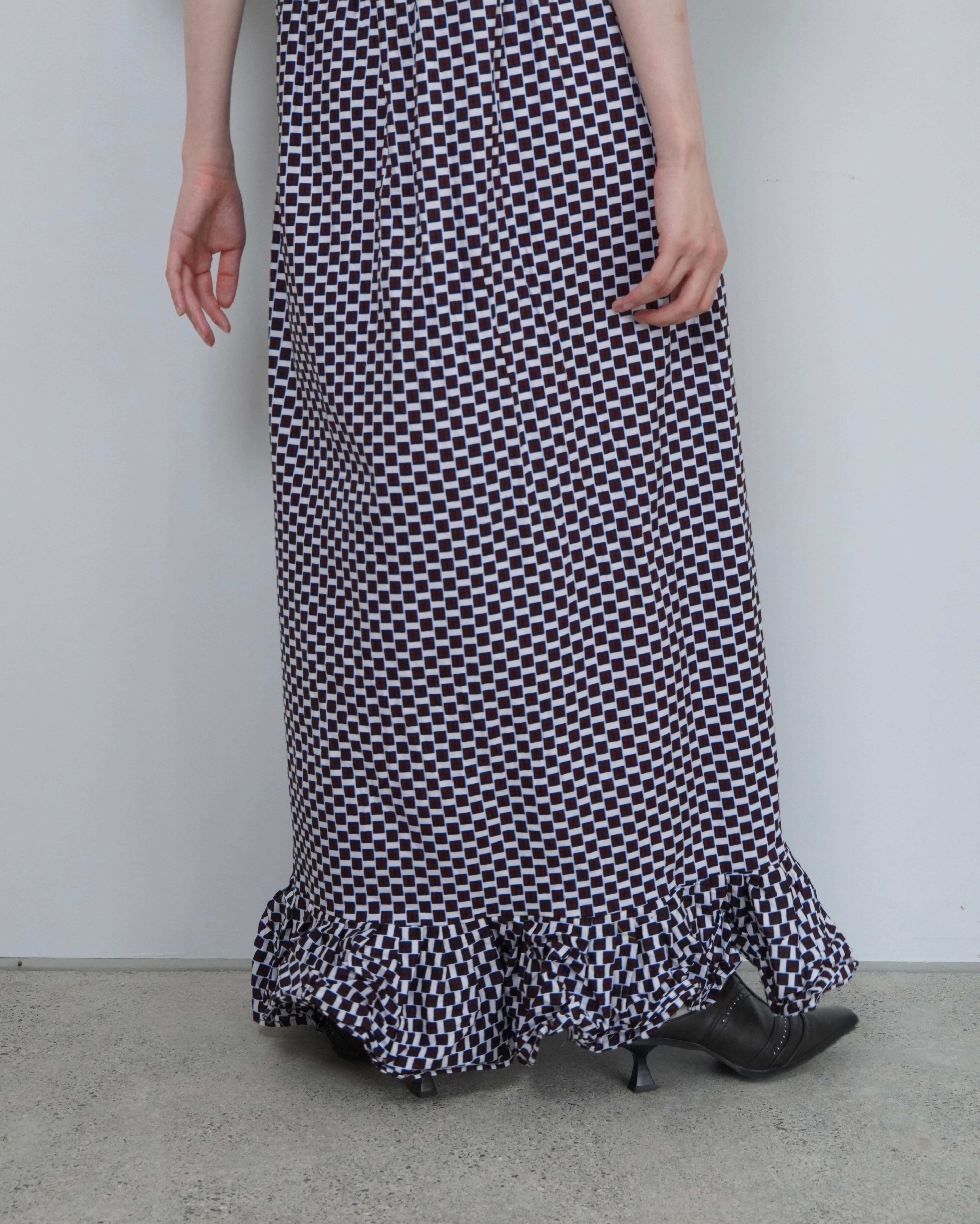 dice pattern batik one piece
