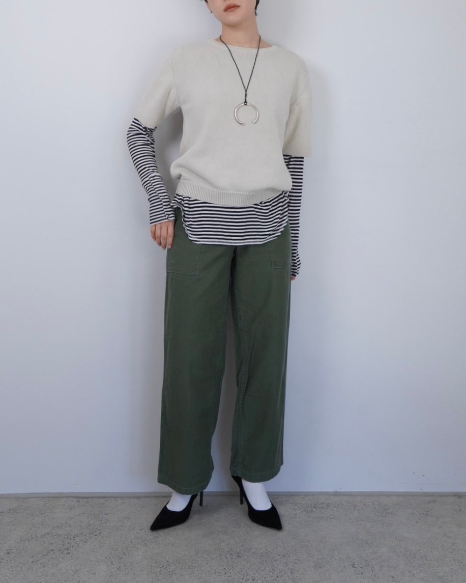 half sleeve knit tops