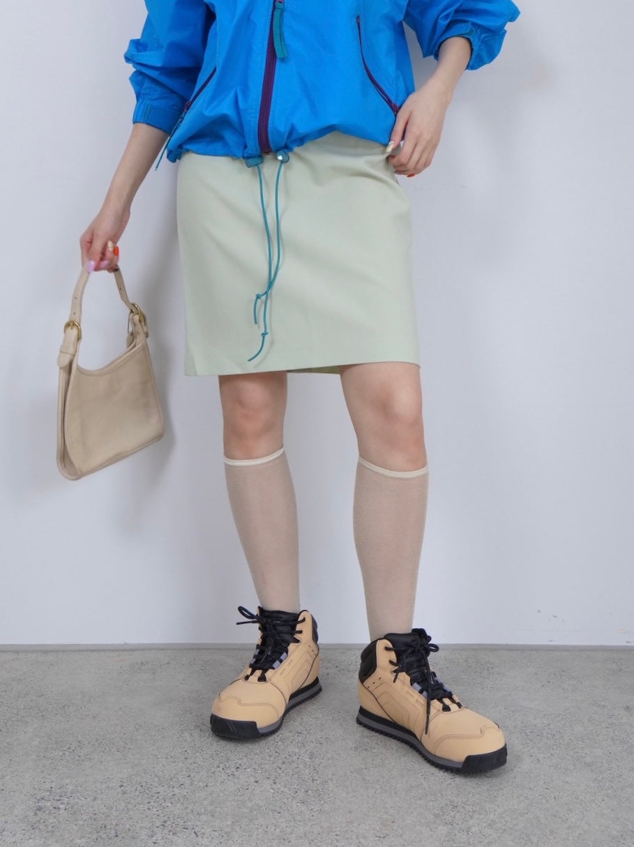 pale green mini skirt