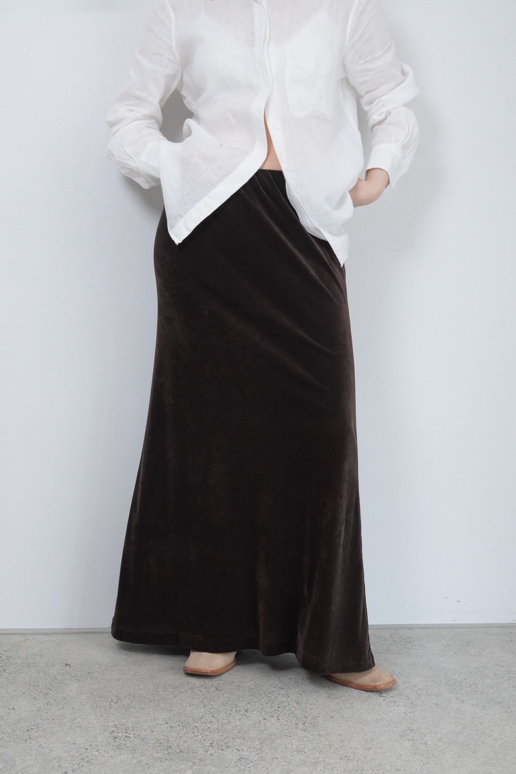 HOU basic maxi skirt