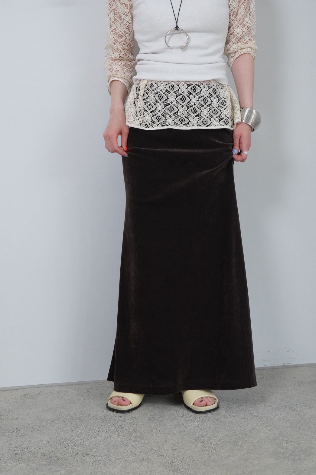 HOU basic maxi skirt