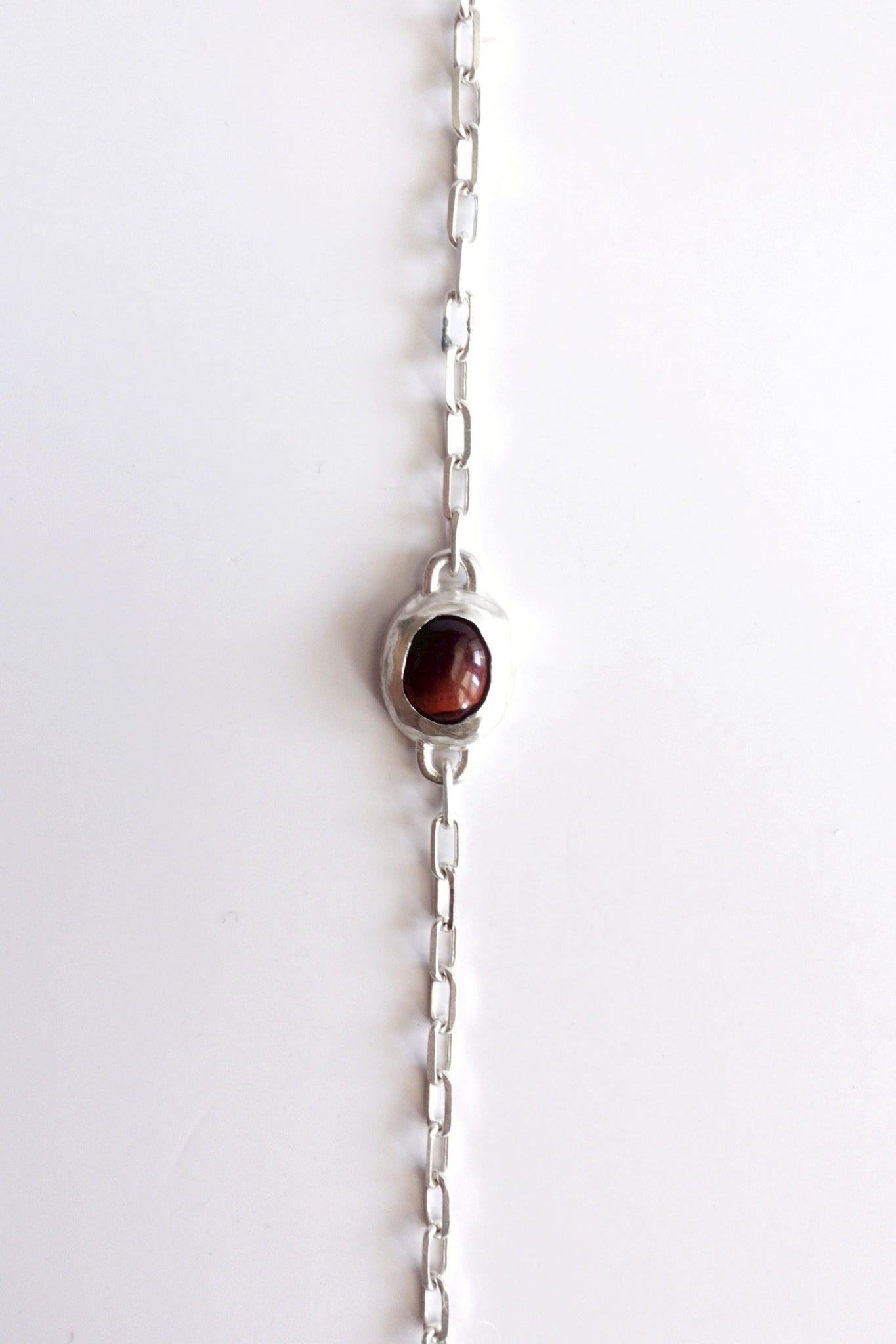 STONE CHAIN BRACELET 【crimson】