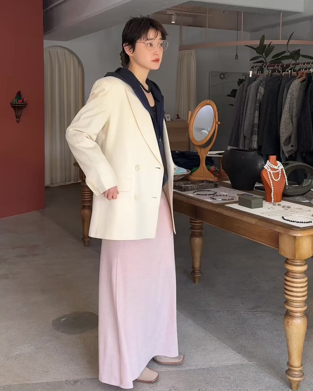 HOU basic maxi skirt