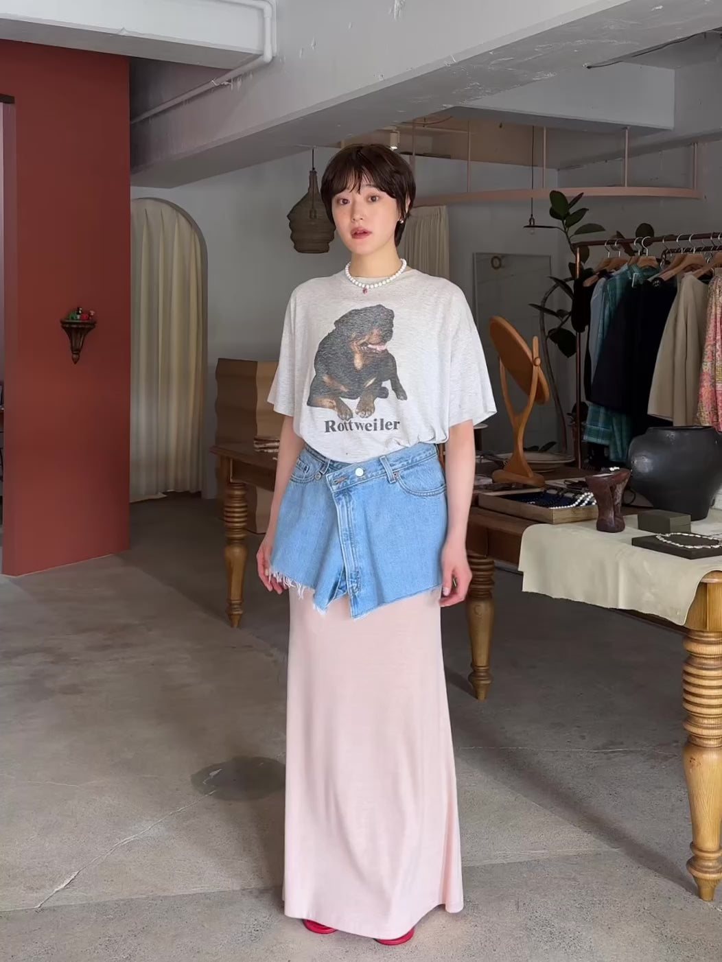 HOU basic maxi skirt
